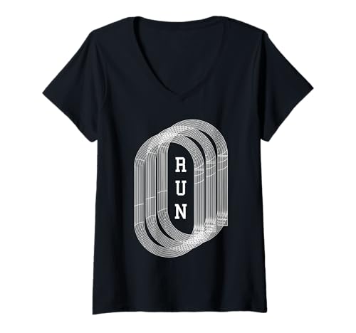 Damen Run Track and Field Runner Motivational Running Zitat T-Shirt mit V-Ausschnitt Damen Run Track and Field Runner Motivational Running Zitat T-Shirt mit V-Ausschnitt von Grandio Design Running Marathon Runner Training