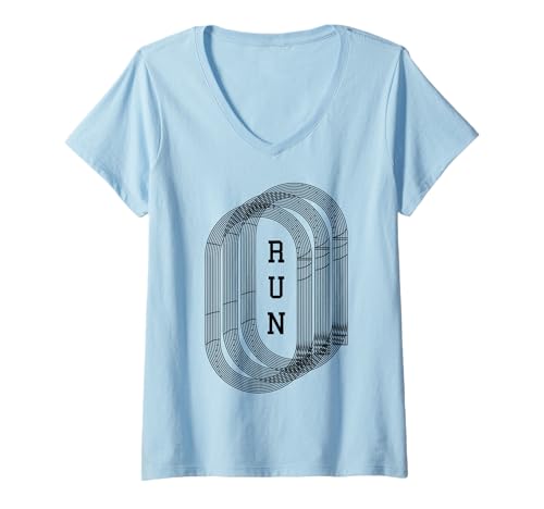 Damen Run Track and Field Runner Motivational Running Zitat T-Shirt mit V-Ausschnitt Damen Run Track and Field Runner Motivational Running Zitat T-Shirt mit V-Ausschnitt von Grandio Design Running Marathon Runner Training