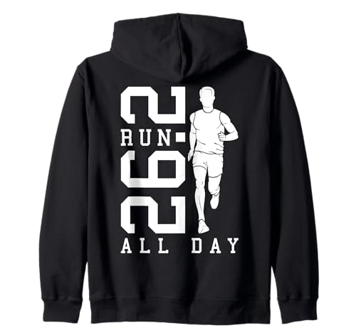 Full Marathon Runner 26.2 Run All Day Running Men Zitat Kapuzenjacke Full Marathon Runner 26.2 Run All Day Running Men Zitat Kapuzenjacke von Grandio Design Running Marathon Runner Training