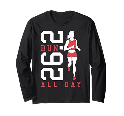 Full Marathon Runner 26.2 Run All Day Running Women Zitat Langarmshirt Full Marathon Runner 26.2 Run All Day Running Women Zitat Langarmshirt von Grandio Design Running Marathon Runner Training