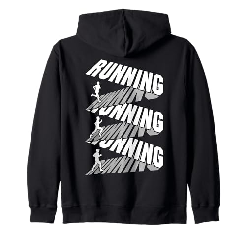 Runner Running Run Marathonläufer mit Bandtext, Herren Kapuzenjacke von Grandio Design Running Marathon Runner Training