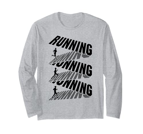 Runner Running Run Marathonläufer mit Bandtext, Herren Langarmshirt von Grandio Design Running Marathon Runner Training