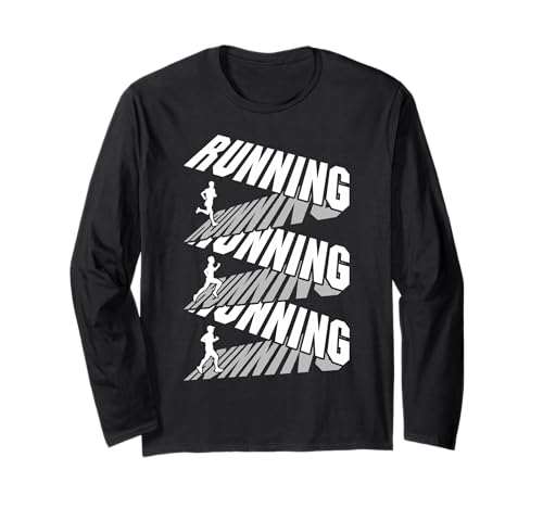 Runner Running Run Marathonläufer mit Bandtext, Herren Langarmshirt von Grandio Design Running Marathon Runner Training