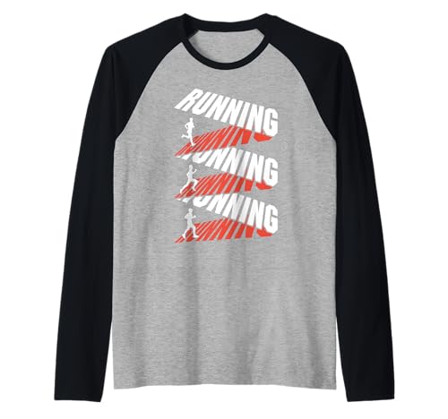 Runner Running Run Marathonläufer mit Bandtext, Herren Raglan von Grandio Design Running Marathon Runner Training