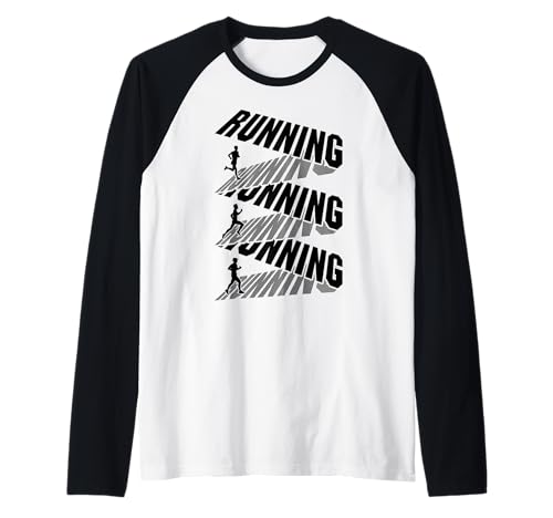 Runner Running Run Marathonläufer mit Bandtext, Herren Raglan Runner Running Run Marathonläufer mit Bandtext, Herren Raglan von Grandio Design Running Marathon Runner Training