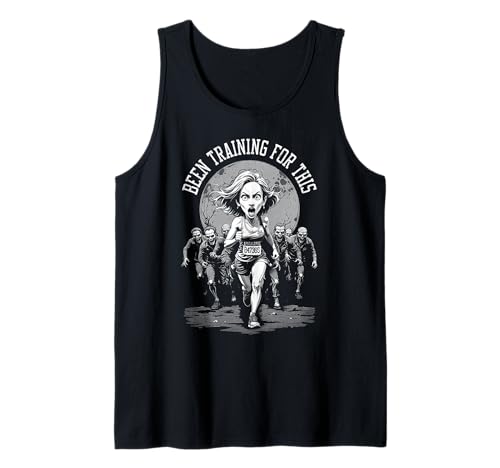 Runner Running Zombie Horde Lustig Halloween Läufer Damen Tank Top Runner Running Zombie Horde Lustig Halloween Läufer Damen Tank Top von Grandio Design Running Marathon Runner Training
