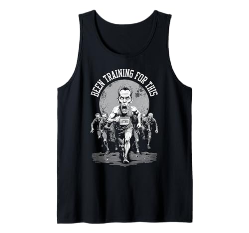 Runner Running Zombie Horde Lustig Halloween Läufer Herren Tank Top Runner Running Zombie Horde Lustig Halloween Läufer Herren Tank Top von Grandio Design Running Marathon Runner Training