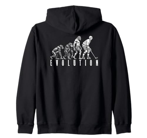 Eishockeyspieler Evolution Funny Man Ape Caveman Sport Kapuzenjacke von Grandio Design Sports Training And Fitness
