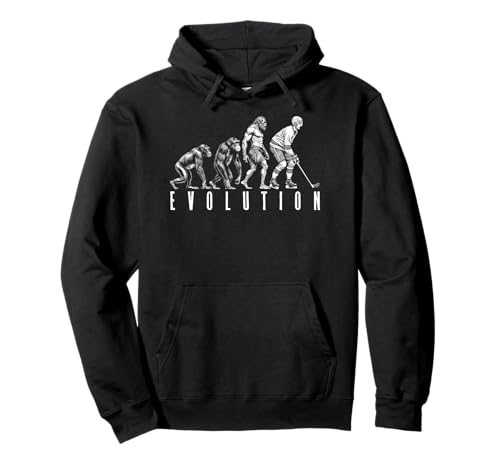 Eishockeyspieler Evolution Funny Man Ape Caveman Sport Pullover Hoodie von Grandio Design Sports Training And Fitness