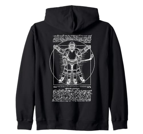 Eishockeyspieler Vitruvian Man Leonardo Da Vinci Sport Kapuzenjacke von Grandio Design Sports Training And Fitness
