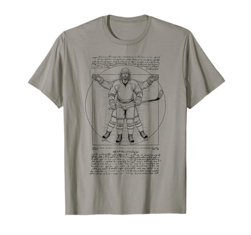 Eishockeyspieler Vitruvian Man Leonardo Da Vinci Sport T-Shirt von Grandio Design Sports Training And Fitness