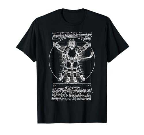 Eishockeyspieler Vitruvian Man Leonardo Da Vinci Sport T-Shirt von Grandio Design Sports Training And Fitness