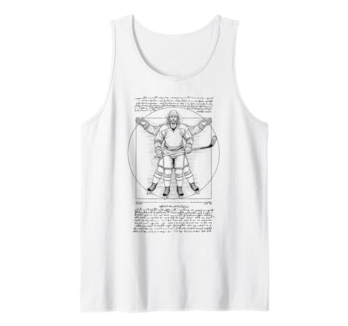 Eishockeyspieler Vitruvian Man Leonardo Da Vinci Sport Tank Top von Grandio Design Sports Training And Fitness