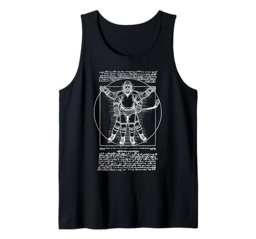 Eishockeyspieler Vitruvian Man Leonardo Da Vinci Sport Tank Top von Grandio Design Sports Training And Fitness