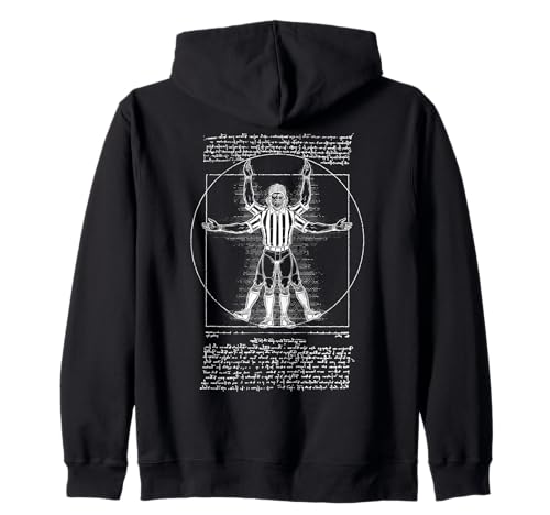 Schiedsrichter Vitruvian Man Funny Leonardo Da Vinci Fußball Ref Kapuzenjacke von Grandio Design Sports Training And Fitness