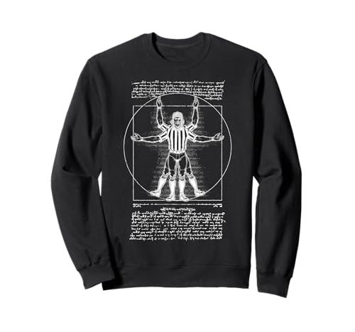 Schiedsrichter Vitruvian Man Funny Leonardo Da Vinci Fußball Ref Sweatshirt von Grandio Design Sports Training And Fitness