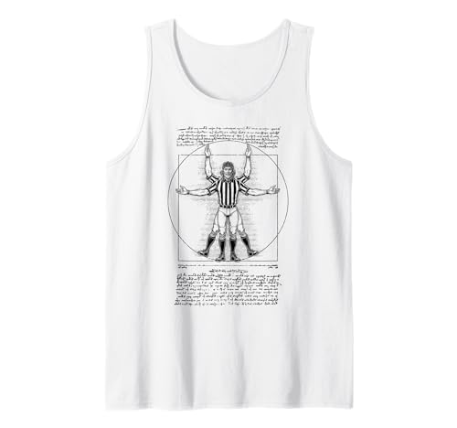 Schiedsrichter Vitruvian Man Funny Leonardo Da Vinci Fußball Ref Tank Top von Grandio Design Sports Training And Fitness