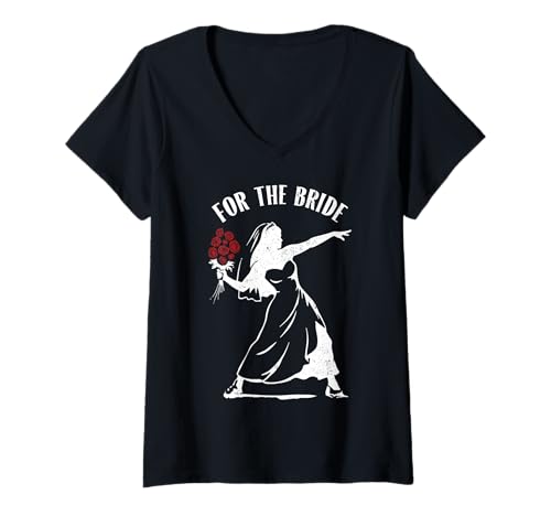 Damen Lustiges Brautjungfern-Graffiti für die Braut Junggesellinnenabschied T-Shirt mit V-Ausschnitt Damen Lustiges Brautjungfern-Graffiti für die Braut Junggesellinnenabschied T-Shirt mit V-Ausschnitt von Grandio Design Wedding Bride Groom Marriage Bridal