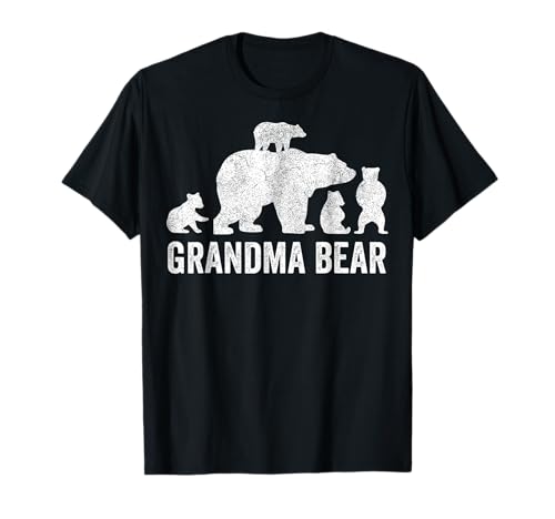Oma Bär mit Vier Jungs süßer Muttertag T-Shirt von Grandma Bear With Four Cub Cute Mother's Day