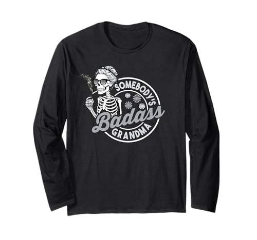 Retro Skelett Oma Badass Humor Design für mutige Frauen Langarmshirt Retro Skelett Oma Badass Humor Design für mutige Frauen Langarmshirt von Grandma Funny Skeleton Humor Retro Family Quote