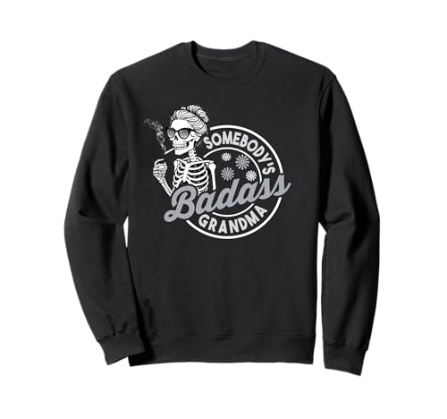 Retro Skelett Oma Badass Humor Design für mutige Frauen Sweatshirt Retro Skelett Oma Badass Humor Design für mutige Frauen Sweatshirt von Grandma Funny Skeleton Humor Retro Family Quote
