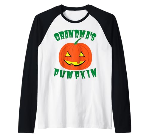 Omas Kürbis Halloween Mädchen Jungen Kürbisse Kleinkind Spaß Raglan von Grandma's Pumpkin Halloween Girls Boys Pumpkins