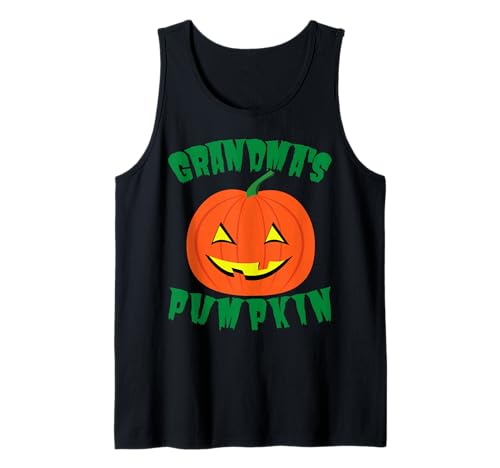 Omas Kürbis Halloween Mädchen Jungen Kürbisse Kleinkind Spaß Tank Top von Grandma's Pumpkin Halloween Girls Boys Pumpkins