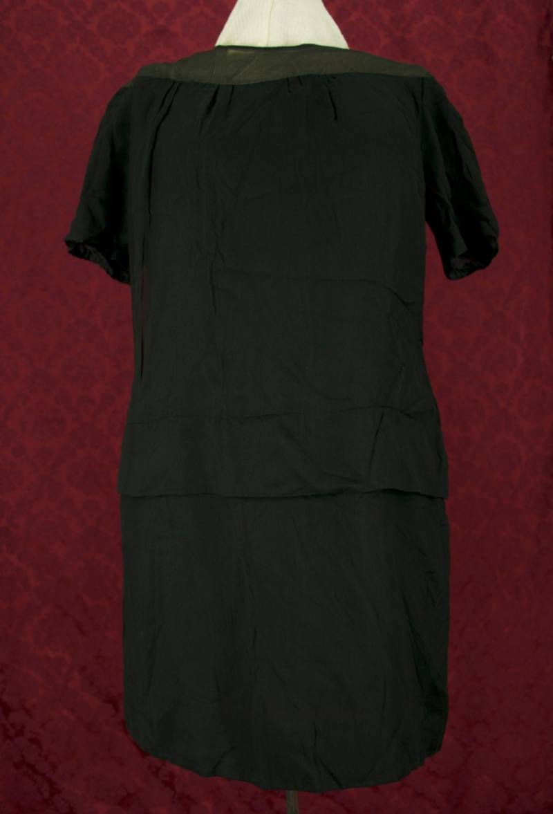 Jahrgang Leslie Pomer Schwarz Chiffon Kurzes Kleid von GrandmaRaeGoods