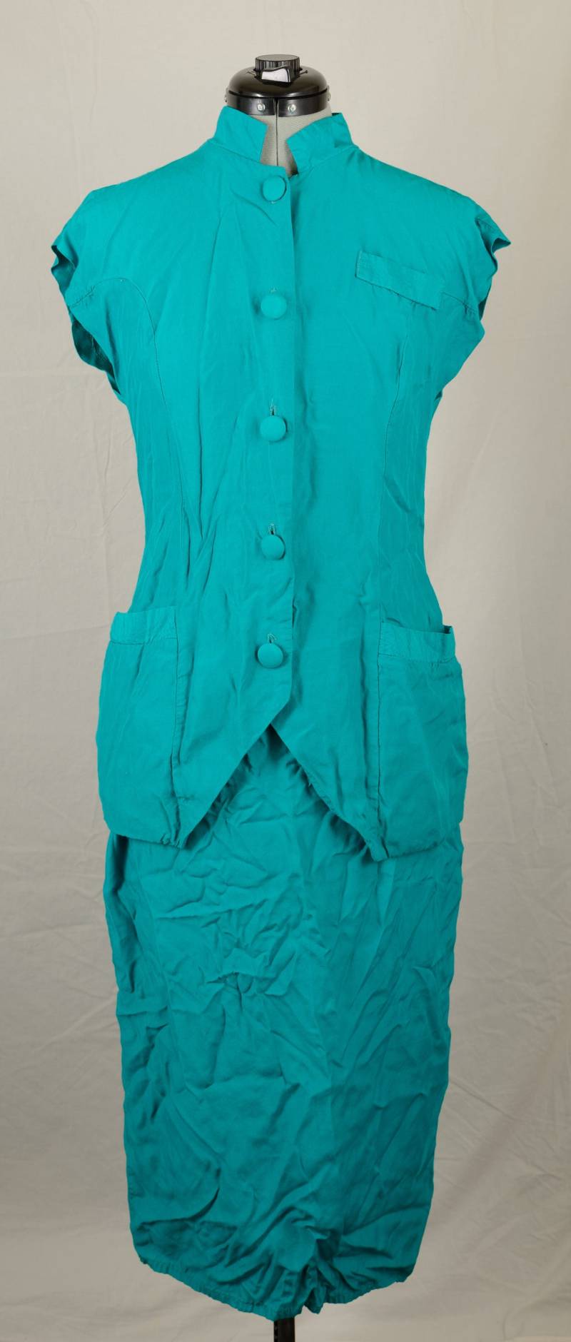 Vintage 1980Er Sterling Silber Türkis Bluse Und Rock Outfit von GrandmaRaeGoods