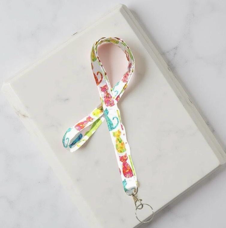 Lanyard Ausweishalter Schlüsselanhänger Mit Drehverschluss Und Schlüsselring - Patchy Cats Lanyard Ausweishalter Schlüsselanhänger Mit Drehverschluss Und Schlüsselring - Patchy Cats von GrandmasLittleLilly