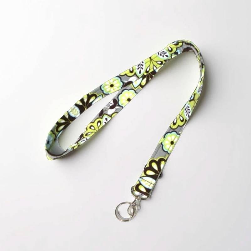Lanyard - Schlüsselanhänger/Ausweishalter -Lime Floral Lanyard - Schlüsselanhänger/Ausweishalter -Lime Floral von GrandmasLittleLilly