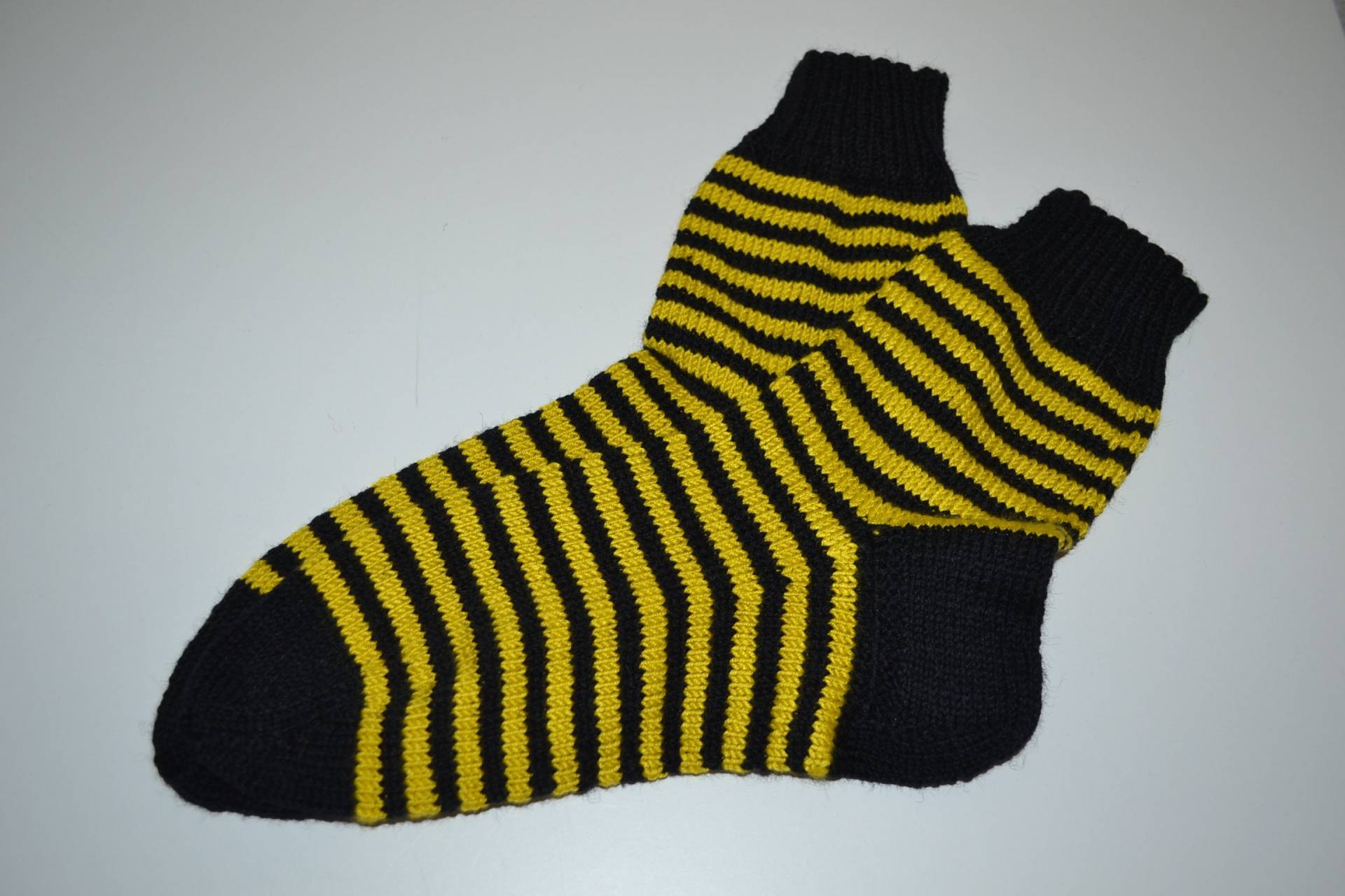 Handgestrickte Wollsocken Gr. 38/39 , Handgestrickte Ringelsocken, Gemusterte Socken, Wollstrümpfe, Gestrickte Strümpfe, Gestreifte von Grandmeremimi