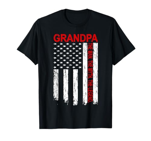 Amerikanische Flagge Opa The Man The Myth The Legend T-Shirt Amerikanische Flagge Opa The Man The Myth The Legend T-Shirt von Grandpa American Flag