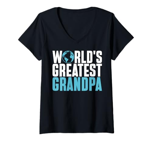Damen Der Beste Opa der Welt T-Shirt mit V-Ausschnitt Damen Der Beste Opa der Welt T-Shirt mit V-Ausschnitt von Grandpa Gifts