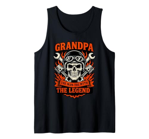 Herren Grandpa The Man The Myth The Legend Zitat für Opa Motorräder Tank Top von Grandpa The Man The Myth Shop