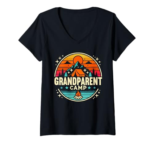 Damen Großeltern Camp Shirt Loving Grandkids Adventure T-Shirt mit V-Ausschnitt Damen Großeltern Camp Shirt Loving Grandkids Adventure T-Shirt mit V-Ausschnitt von Grandparent Camp Designs By ShirtZilla