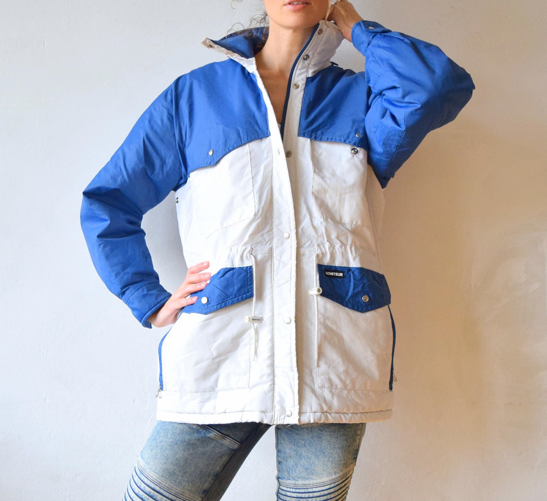 90S Vintage Color Block Snowboardjacke S/M von GrandpasParty