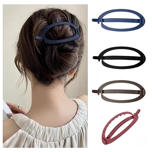 Ellipse Haarspangen,Granmagazz 4 Stück Haarspangen Damen Dünnes Haar,automatische Haarspangen für Haarspangen für Damen, Automatische Vintage für Frauen Mädchen Haarschmuck Ellipse Haarspangen,Granmagazz 4 Stück Haarspangen Damen Dünnes Haar,automatische Haarspangen für Haarspangen für Damen, Automatische Vintage für Frauen Mädchen Haarschmuck von Granmagazz