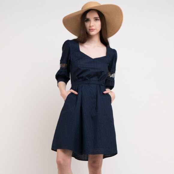 Marine Langarm-Kleid Marine Langarm-Kleid von GrannyMagy