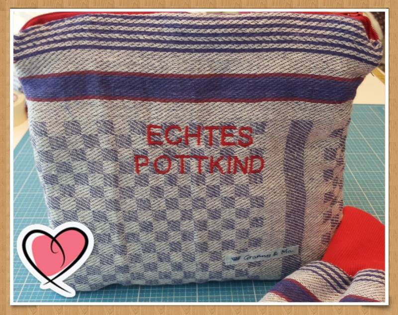 Echtes Pottkind Reißverschlusstasche von GrannyundMaDesign