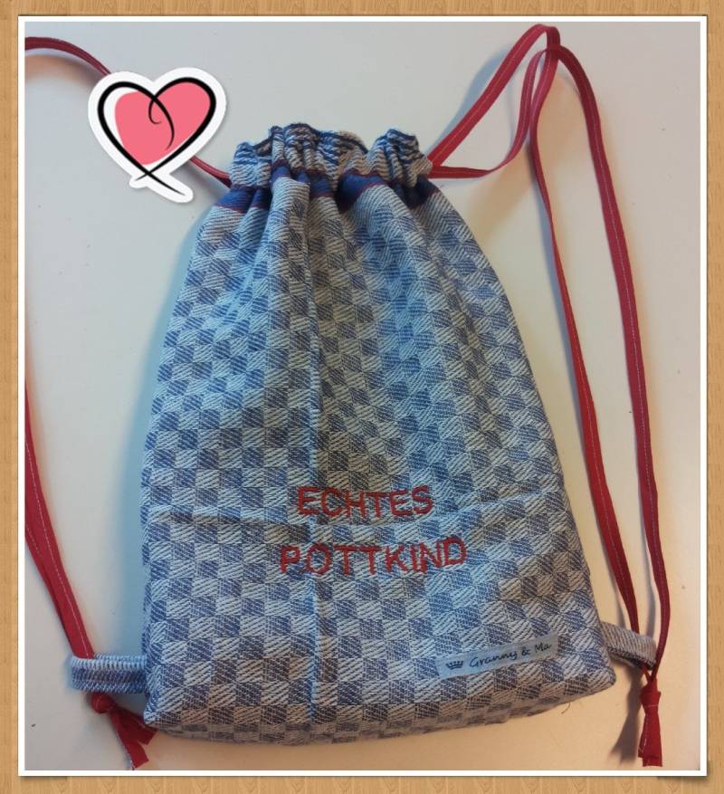 Echtes Pottkind Turnbeutel/Rucksack von GrannyundMaDesign