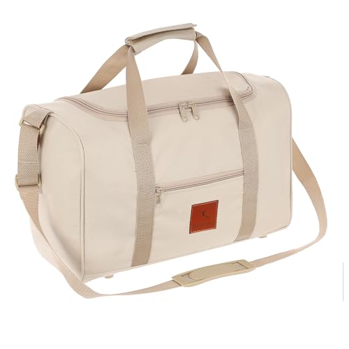 Granori Handgepäck Reisetasche 40x30x25 cm ET2 - Leichte Flugzeug Bord-/ Kabinengepäck Tasche 30 l für Damen und Herren | Max. Maße Flug Gepäck Kabinentasche mit Schultergurt für Eurowings (Beige) von Granori