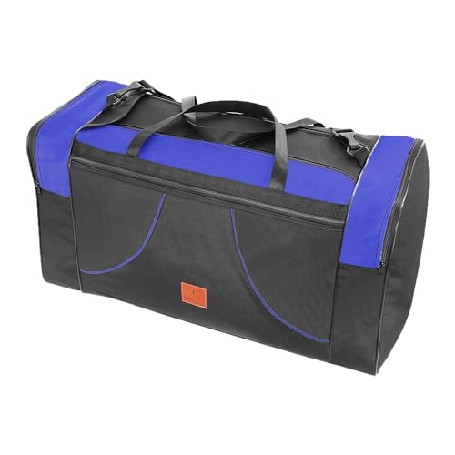 Granori Leichte XL Reisetasche für Damen & Herren 80L Gepäck Weekender groß – Faltbare robuste Tasche mit Schultergurt und mehreren Fächern für Urlaub, Sport, Gym, Freizeit, Outdoor (Blau-Schwarz) von Granori