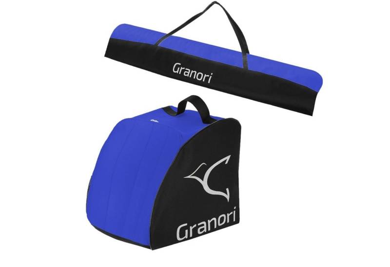 Granori Skitasche / Skisack + Skischuhtasche Kombi-Set für 1 Paar Skischuhe & Skier (Spar-Set), mit Entwässerungsöffnungen von Granori