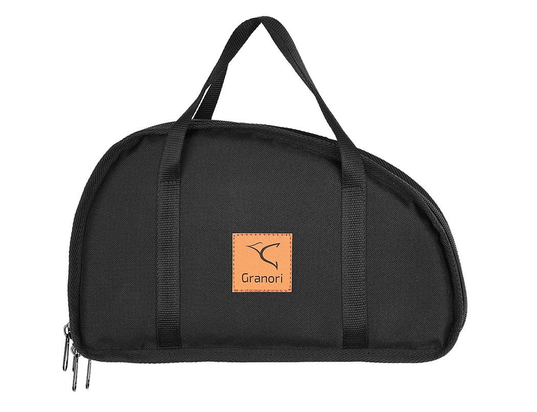 Granori Sporttasche Doppel Pistolentasche / Pistolenfutteral für 2 Kurzwaffen, abschließbar & üppig gepolstert, mit umlaufendem Reißverschluss von Granori