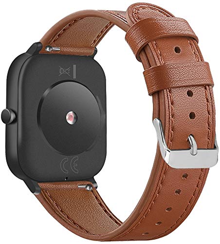 Gransho Quick Release Kompatibel mit Amazfit GTS/GTS 2/GTS 2 mini/GTR 42mm Lederband, Muster 1, 20mm, Sport von Gransho