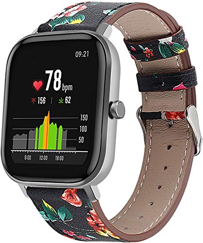 Gransho Quick Release Kompatibel mit Amazfit GTS/GTS 2/GTS 2 mini/GTR 42mm Lederband, Muster 8, 20mm, Sport von Gransho