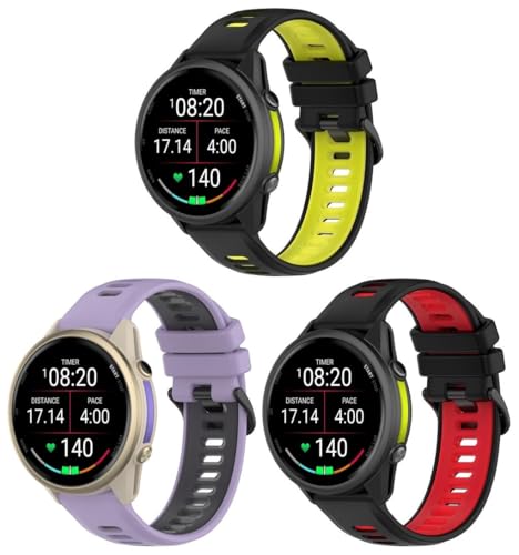 Gransho kompatibel mit Garmin Descent G1 / Descent G1 / Approach S60 / Forerunner 935 / Forerunner965 Solar Armband, Silikon Uhrenarmband Sportarmband NO250810 (C [Pack of 3]) von Gransho