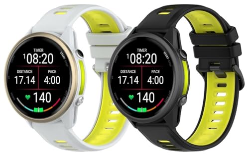 Gransho kompatibel mit Garmin Descent G1 / Descent G1 / Approach S60 / Forerunner 935 / Forerunner965 Solar Armband, Silikon Uhrenarmband Sportarmband NO250810 (F [Pack of 2]) von Gransho