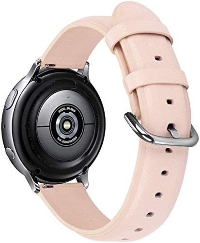 Gransho kompatibel mit Huawei Watch 2 / Watch GT 2 42mm / Watch GT 3 42mm / Watch Elegant/Watch GT 2 Elegant Armbänder Armband Leder, Ersatzband Band Uhrenarmband (20mm, Pink) von Gransho